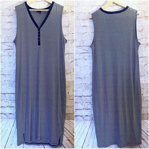 J. Crew striped sleeveless midi dress